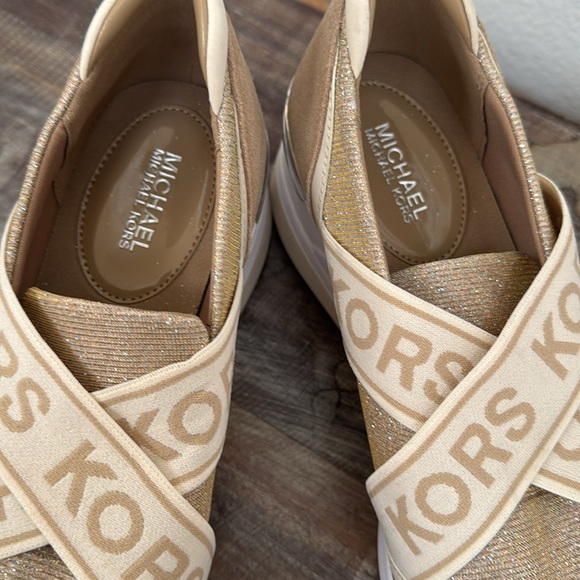 Michael Kors Geena sneakers. Beige and white. Size 9.5. New no box. Never worn. - Picture 7 of 7